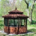 Gazébo en bois de cèdre fermé modèle Rapsodie de Gazébec