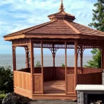Gazébo en bois de cèdre rouge de l'Ouest, modèle Renaissance de Gazébec.