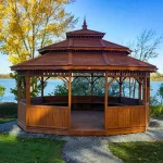L'agora est un gazébos en bois de cèdre de 12 côté idéale pour les municipalité les bords de l'eau