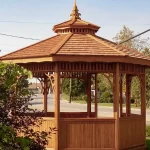 Gazébos en bois de cèdre modèle renaissance de Gazébec qui est distribué partout au québec